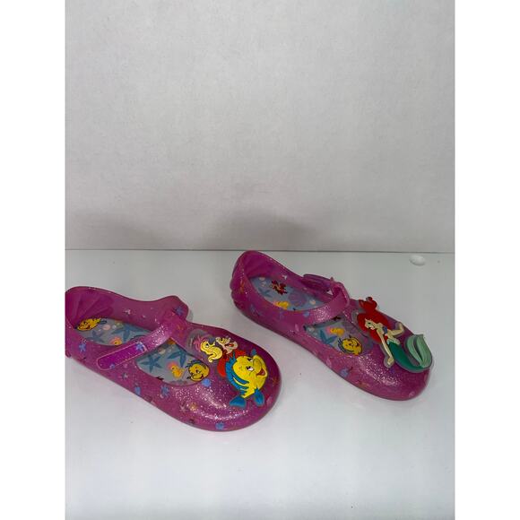 Disney Princess Little Mermaid Glitter Jelly Shoes Size 10 - Picture 2 of 5